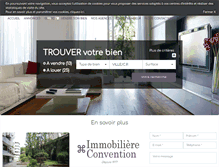 Tablet Screenshot of immobiliere-convention.com